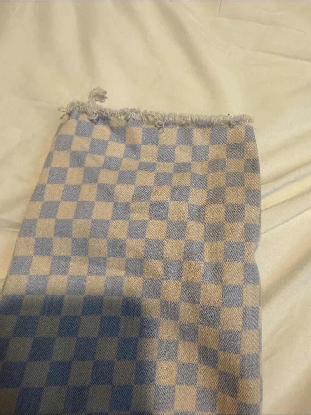 Old Navy Kids Checkerboard Jeans - Light Blue & White